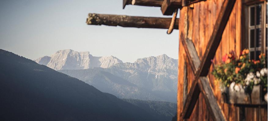 La nostra baita sulla malga Kumpflalm con vista sulla montagne