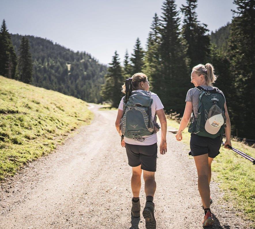 Two women on a hike