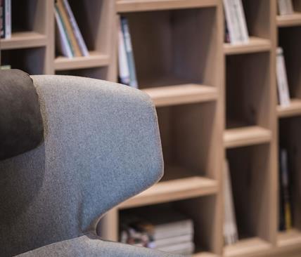 Reading corner at the new ground floor