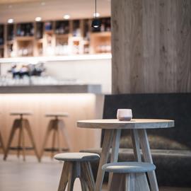 A table in the new bar